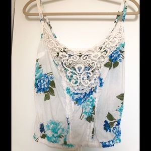 Stunning floral eyelet top